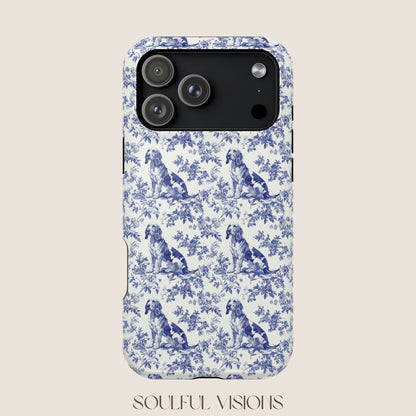 Bloodhound Toile De Jouy Magnetic Phone Case