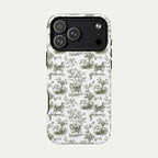 Husky Sage Green Toile phone Case