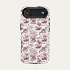 Shetland Sheepdog Burgundy Toile phone Case