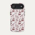 Great Dane Burgundy Toile phone Case