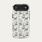 Tabby Cat Sage Green Toile phone Case