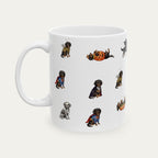 Dachshund LH Black and Tan  Halloween mug