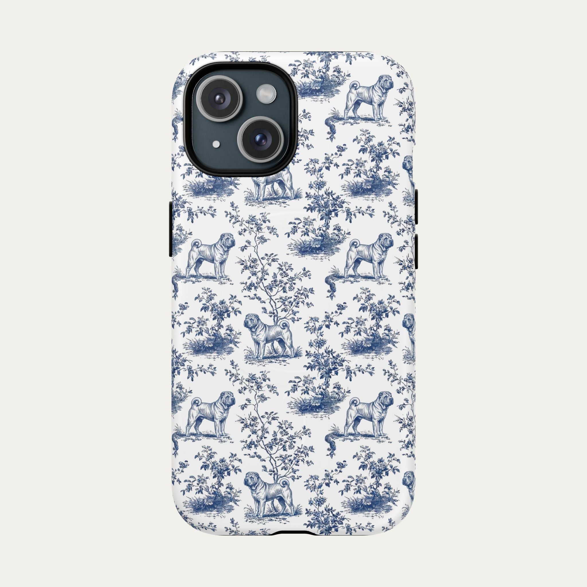 Shar Pei Blue Toile Phone case
