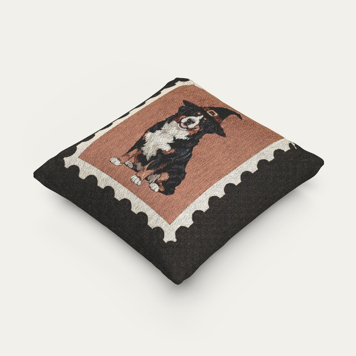 Bernese Moutain Halloween Woven Pillow