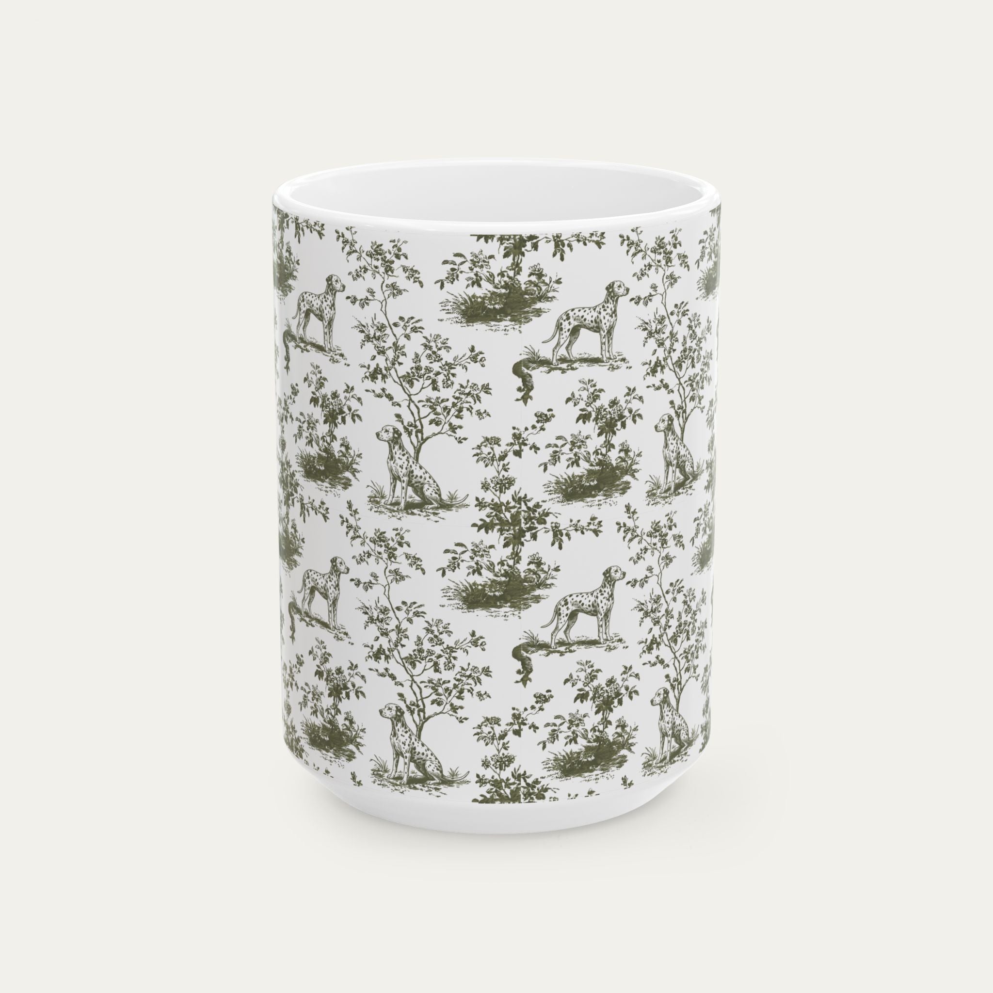 Dalmatian Sage Green Toile Mug