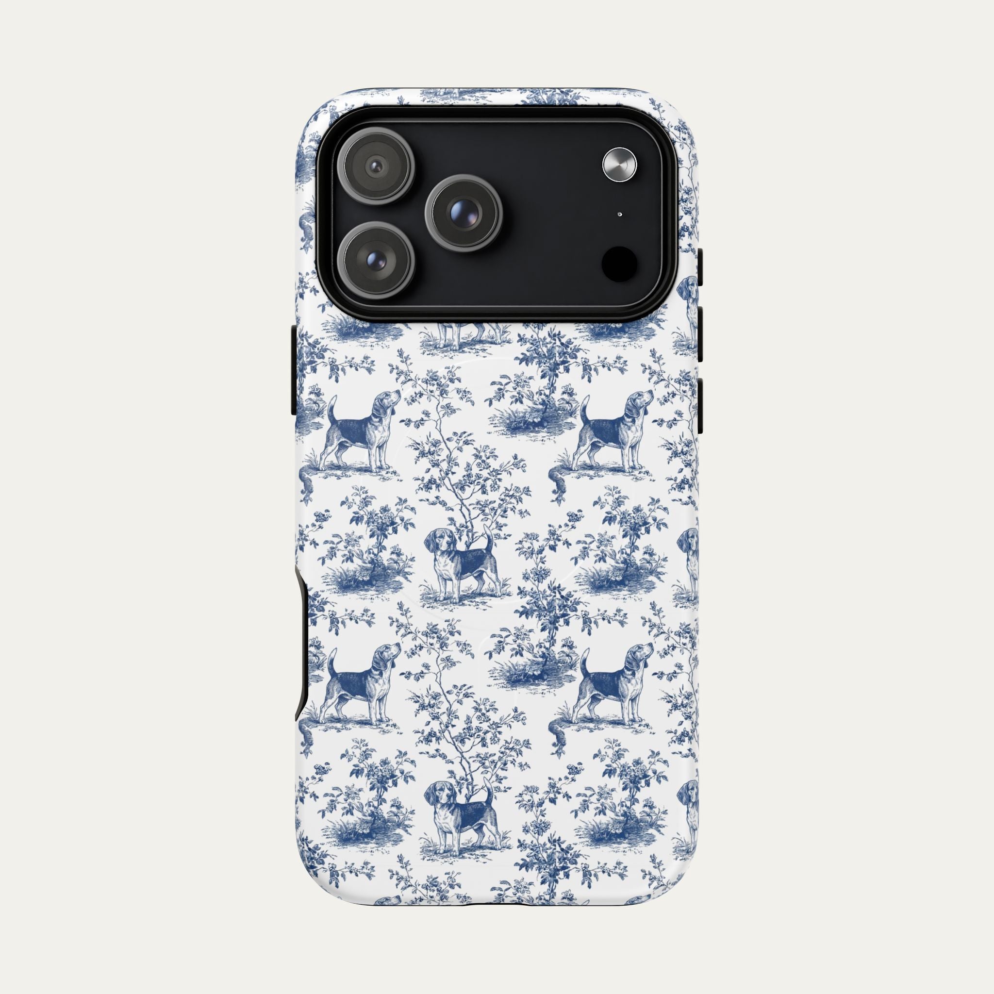 Dog Blue Toile Phone Case