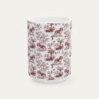 Cavalier Spaniel Burgundy Toile Mug