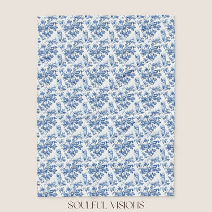 Great Pyrenees 2 French Toile De Jouy Blanket