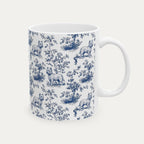 Westie Blue Toile Mug
