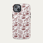 Wirehaired Pointing Griffon Burgundy Toile phone Case
