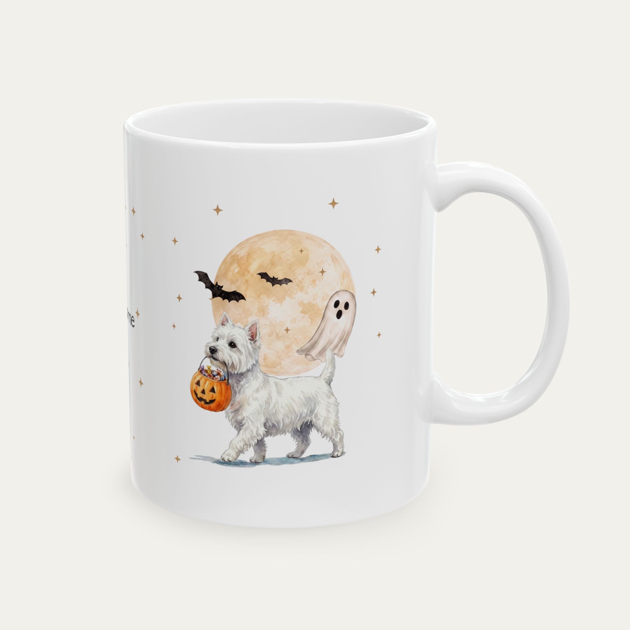 Custom Westie Halloween mug