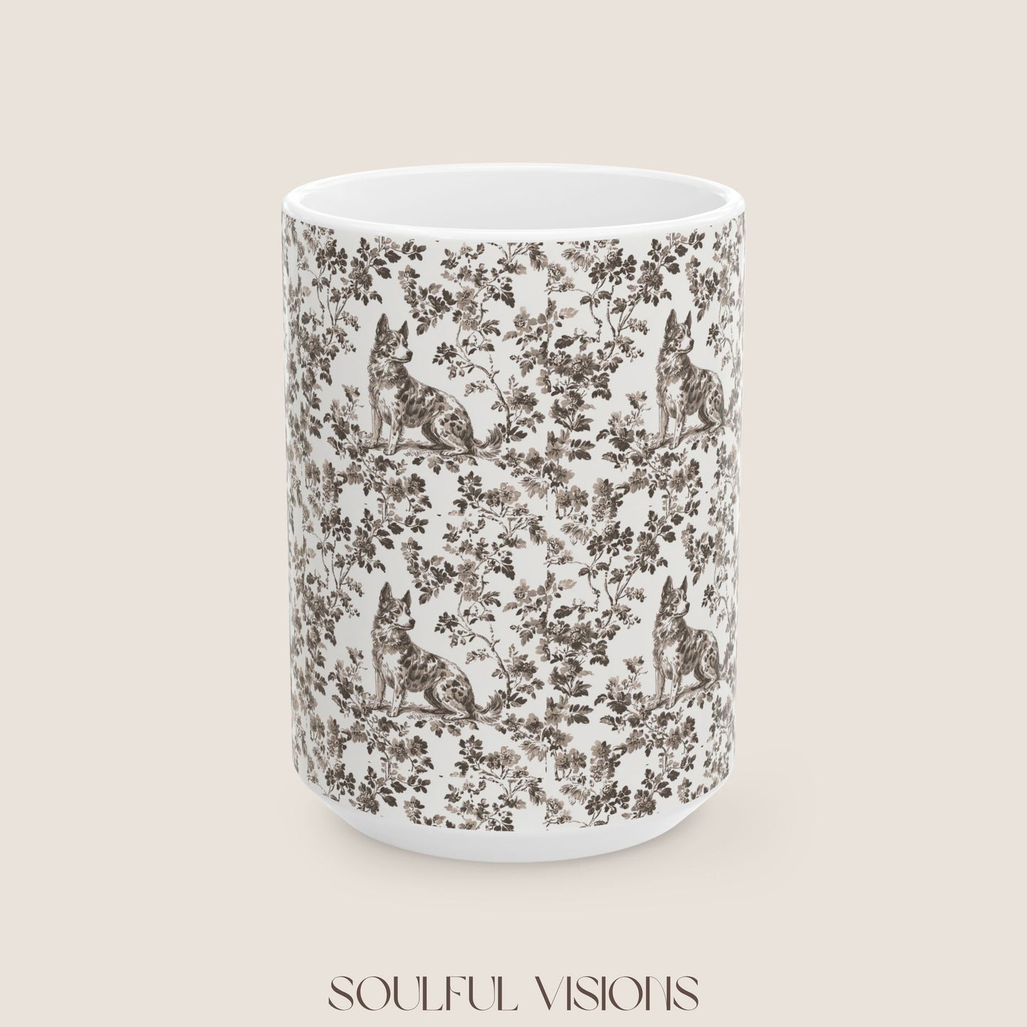 Australian Catlle Toile de Jouy Mug