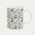 Shar Pei Sage Green Toile Mug