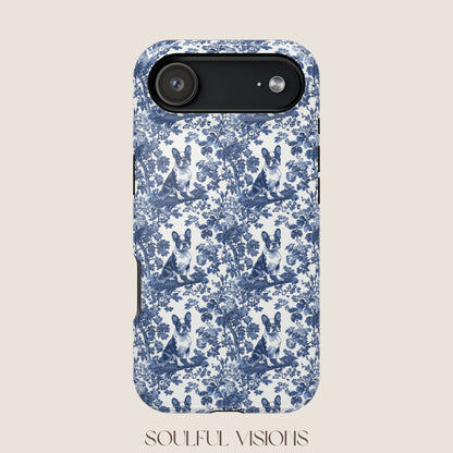Boston Terrier Toile De Jouy Magnetic Phone Case