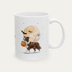 Custom Border Collie Brown and Tan Halloween mug
