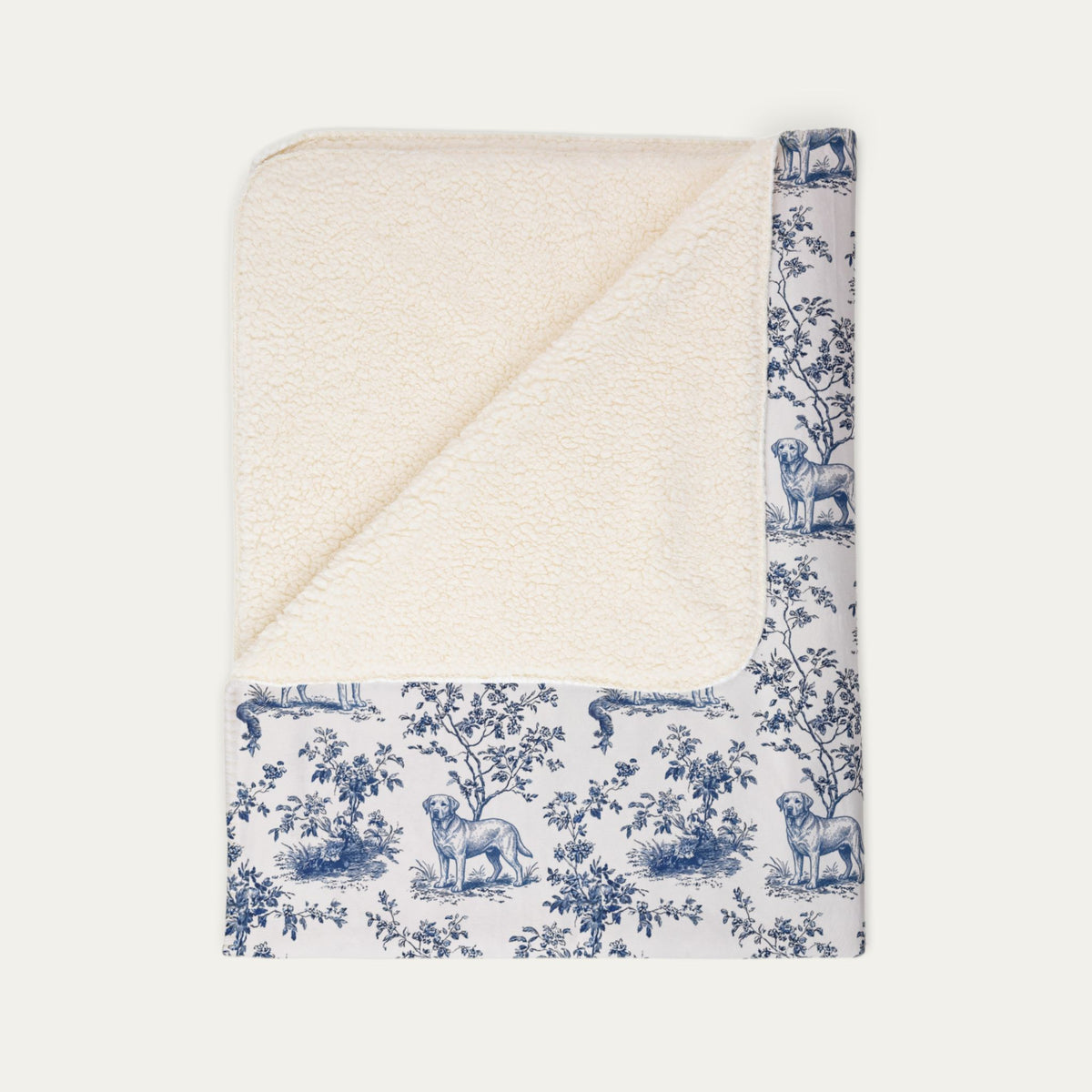 Labrador Retriever Toile De Jouy Fleece Blanket