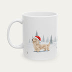 Custom Dachshund Longhaired Cream   Christmas Santa Hat Mug