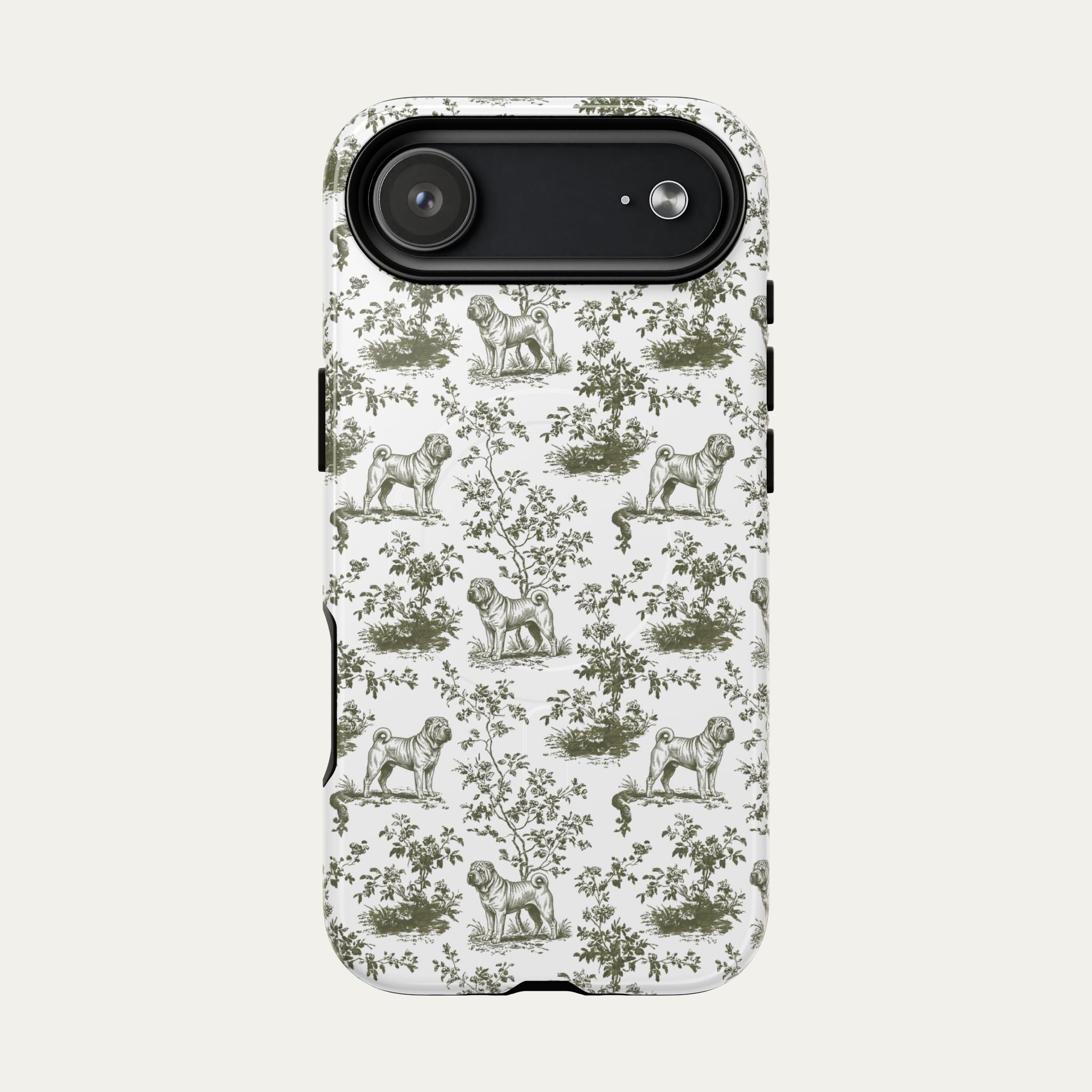 Shar Pei Sage Green Toile phone Case