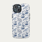 Labrador Retriever Blue Toile Phone case