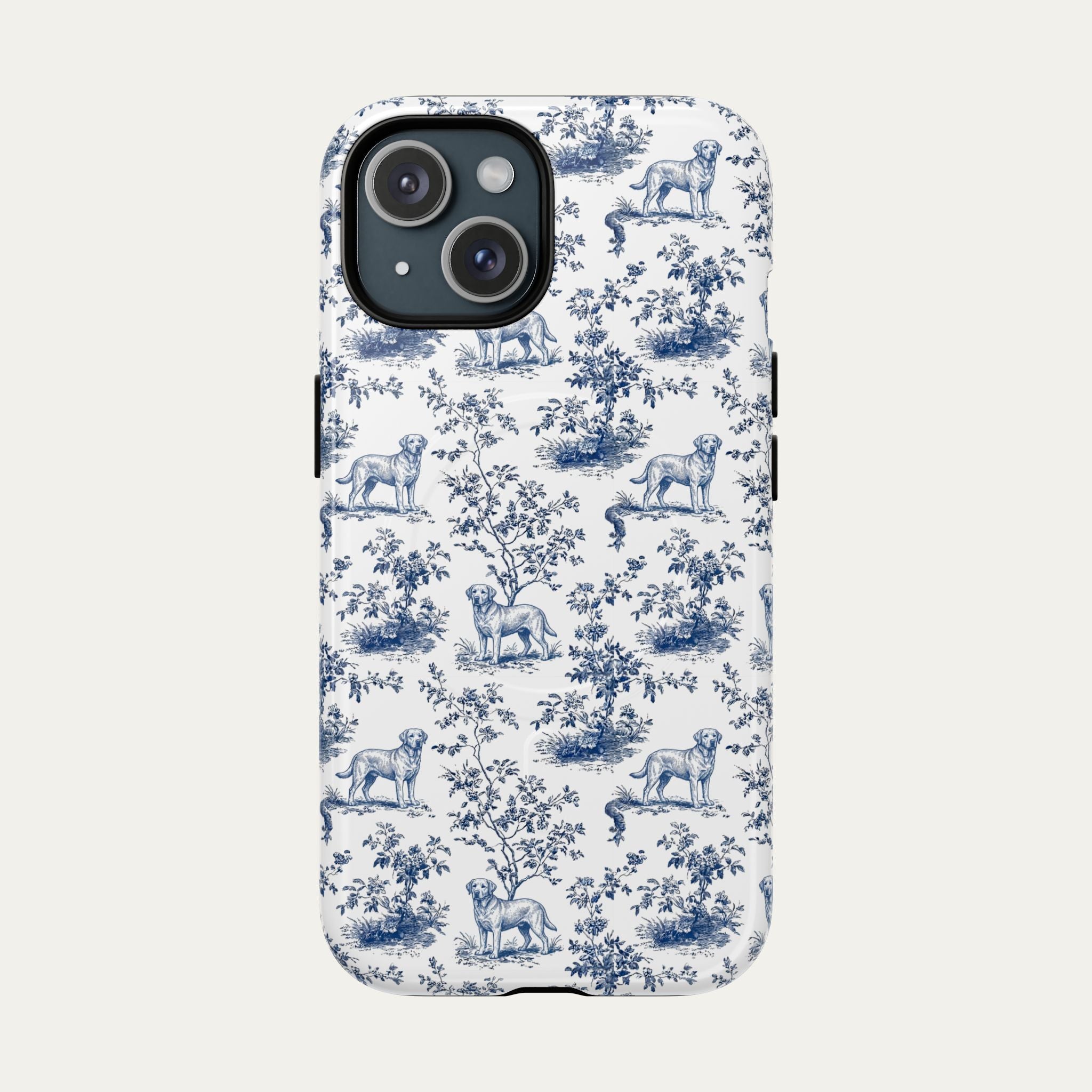 Labrador Retriever Blue Toile Phone case