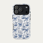 Chihuahua Longhaired Blue Toile Phone case