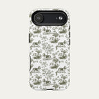 Basset Hound Sage Green Toile phone Case