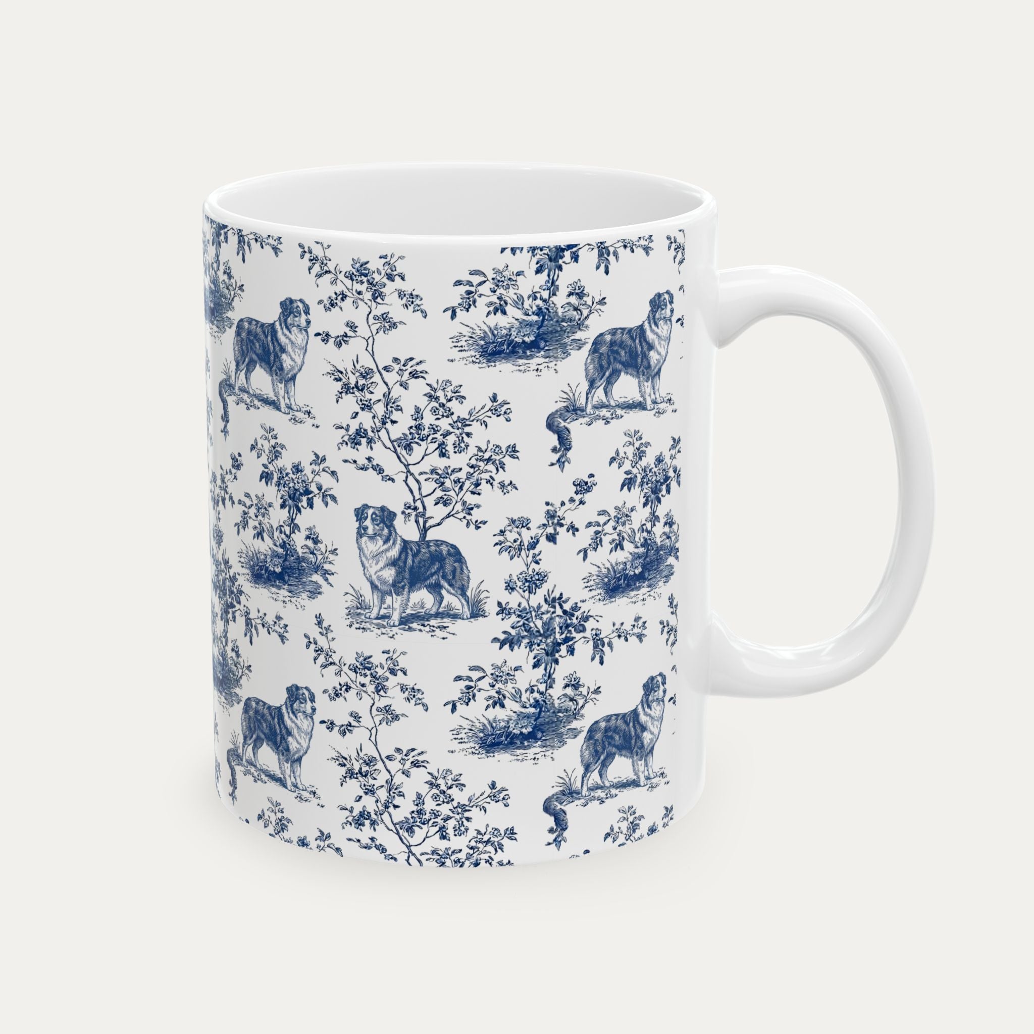 Australian Shepherd Blue Toile Mug