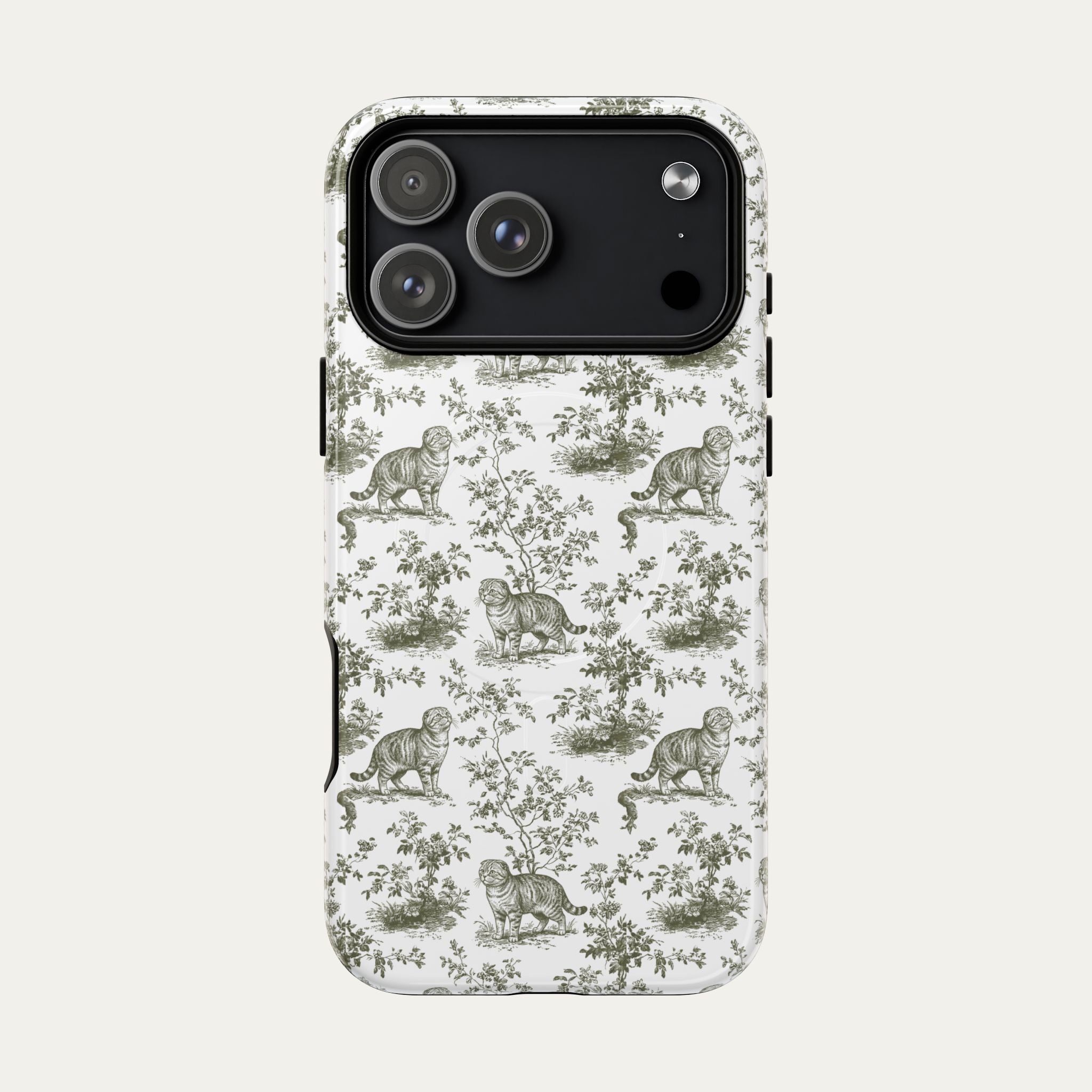 Scottish Fold Cat Sage Green Toile phone Case