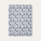 Corgi Toile De Jouy Fleece Blanket