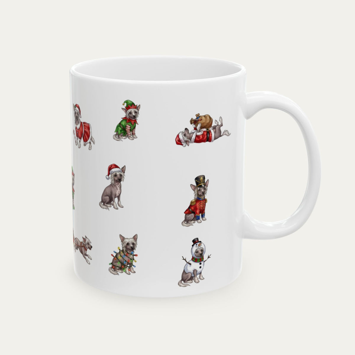 Chinese Crested Christmas Mug