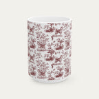 Akita Burgundy Toile Mug