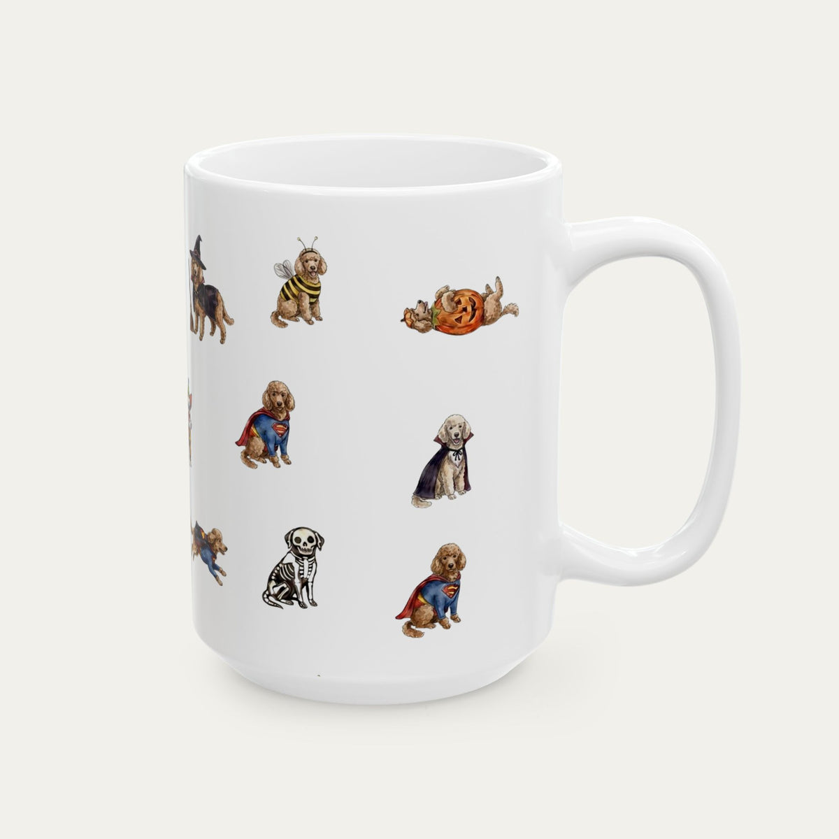 Poodle Halloween mug