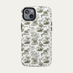 Shetland Sheepdog Sage Green Toile phone Case