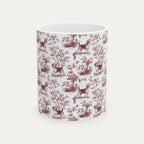 Beagle Burgundy Toile Mug
