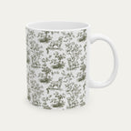 Golden Retriever Sage Green Toile Mug