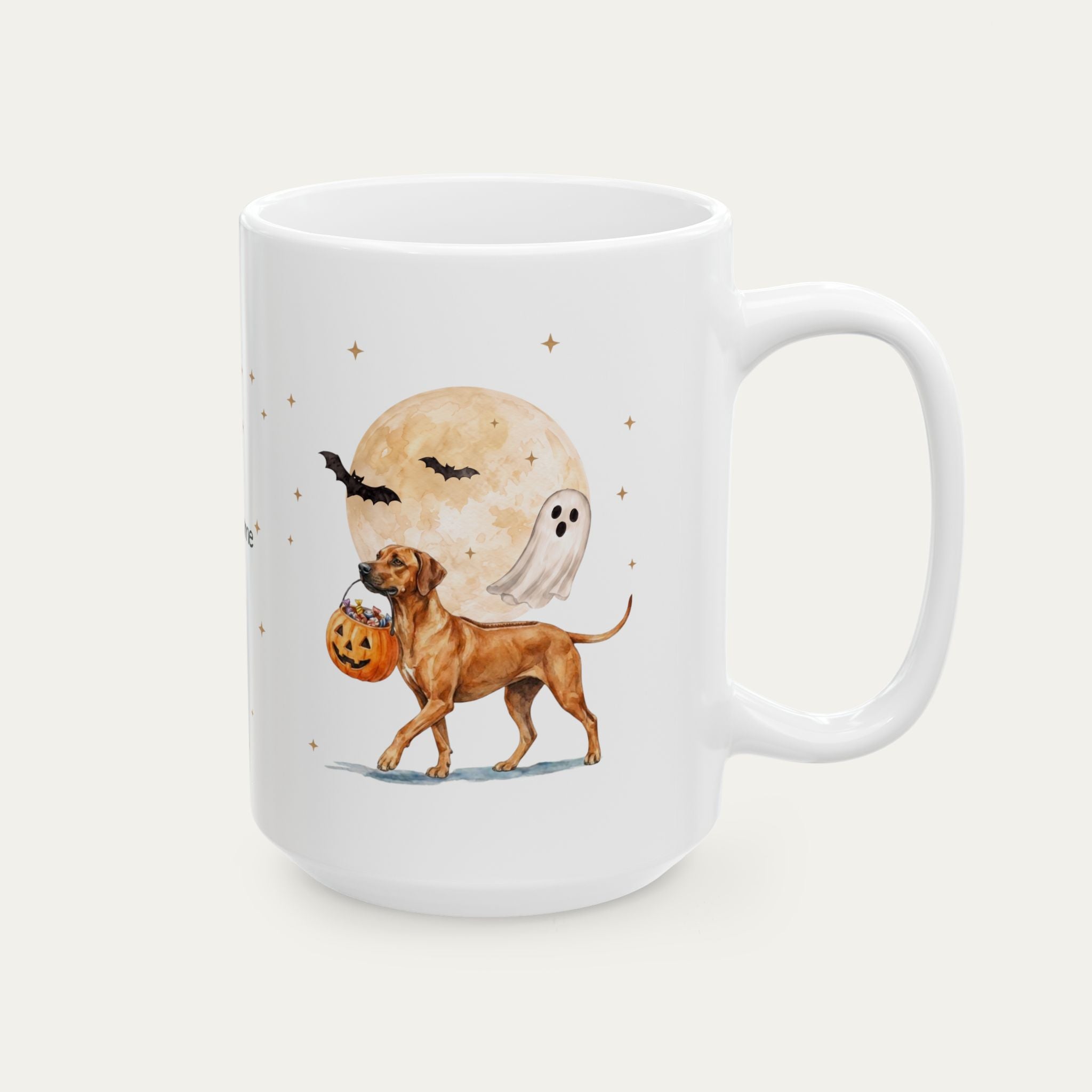 Custom Rhodesian Ridgeback Halloween mug