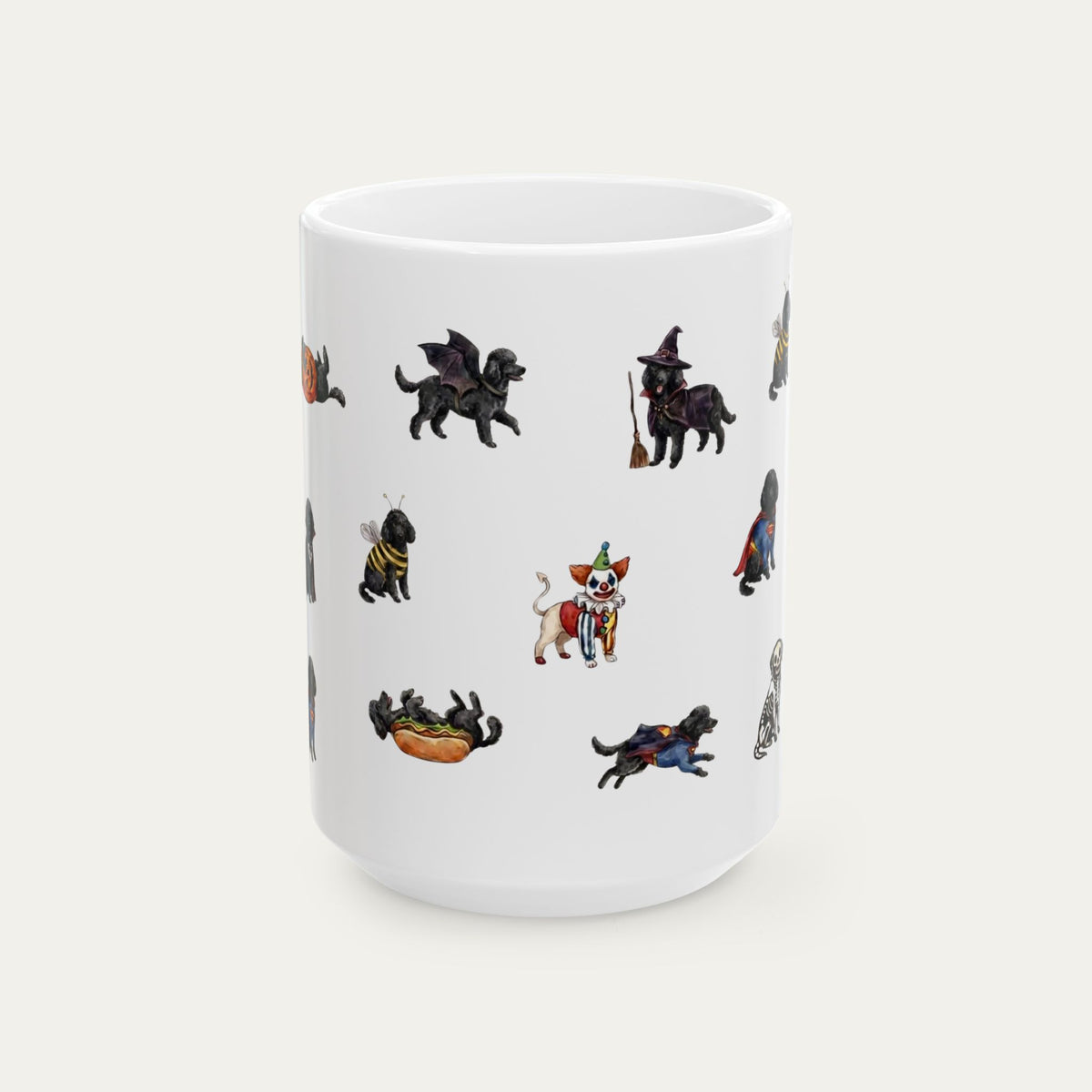 Poodle Black Halloween mug