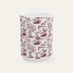 Dalmatian Burgundy Toile Mug