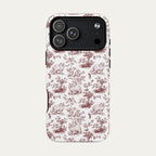 Persian Cat Burgundy Toile phone Case