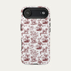 Wheaten Terrier Burgundy Toile phone Case