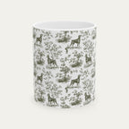 Doberman Sage Green Toile Mug