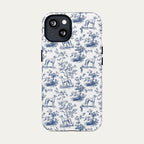 Greyhound Blue Toile Phone case