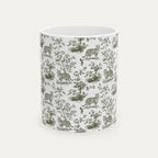 Bengal Cat Sage Green Toile Mug