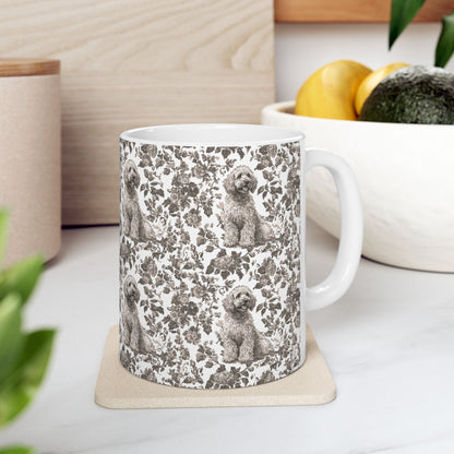 Labradoodle Toile De Jouy Mug