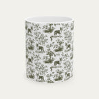 Boston Terrier Sage Green Toile Mug