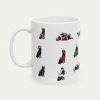 German Shepherd Balck Christmas Mug