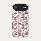 Rottweiler Burgundy Toile phone Case