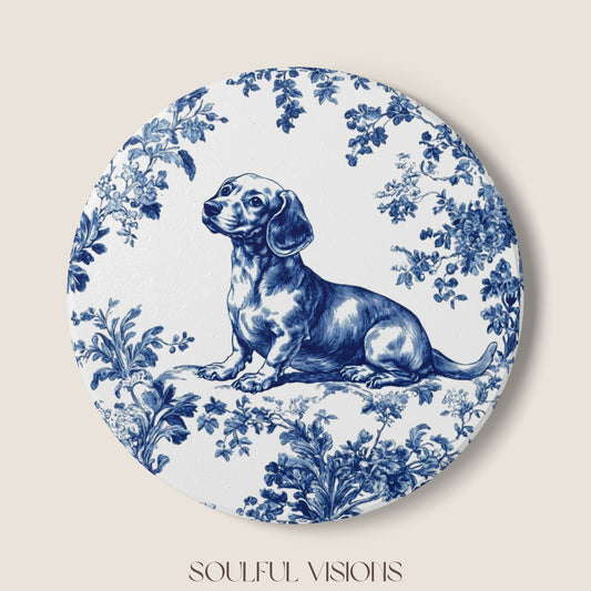 Dachshund Ceramic Coaster
