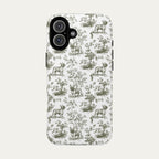 French bulldog Sage Green Toile phone Case