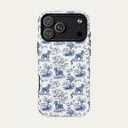 Schnauzer Blue Toile Phone case